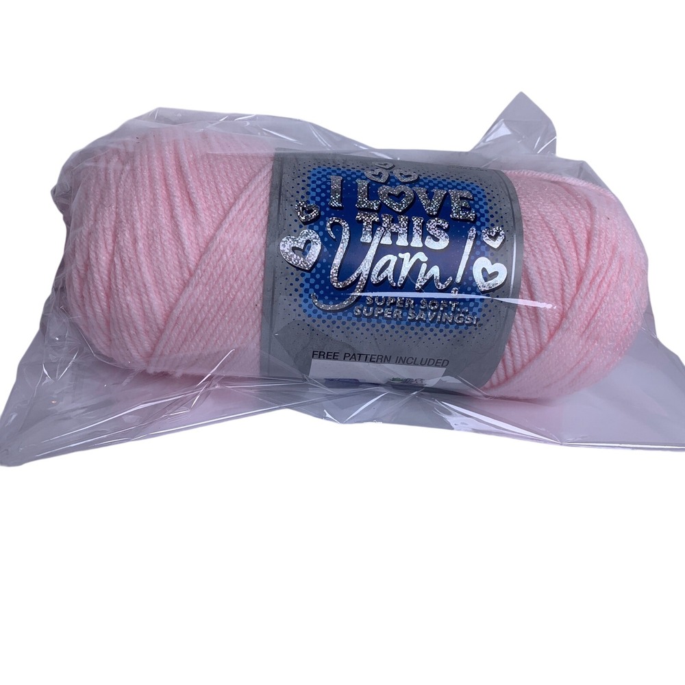 Hobby Lobby I Love This Yarn Soft Pink 102 Acrylic Medium 4 Knitting Crochet 7oz